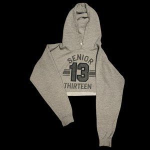 Jostens Grey Pullover custom cropped hoodie graduate year 2013